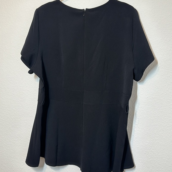 Lane Bryant Lena Top Short Sleeve Black Size 18 New With Tags - Picture 4 of 16